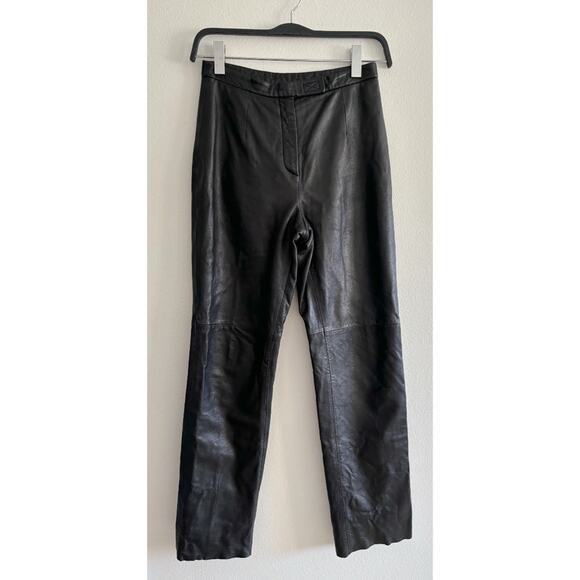 Vintage Jacqueline Ferrar 100% Genuine Leather Pants Size 8 - Picture 1 of 9